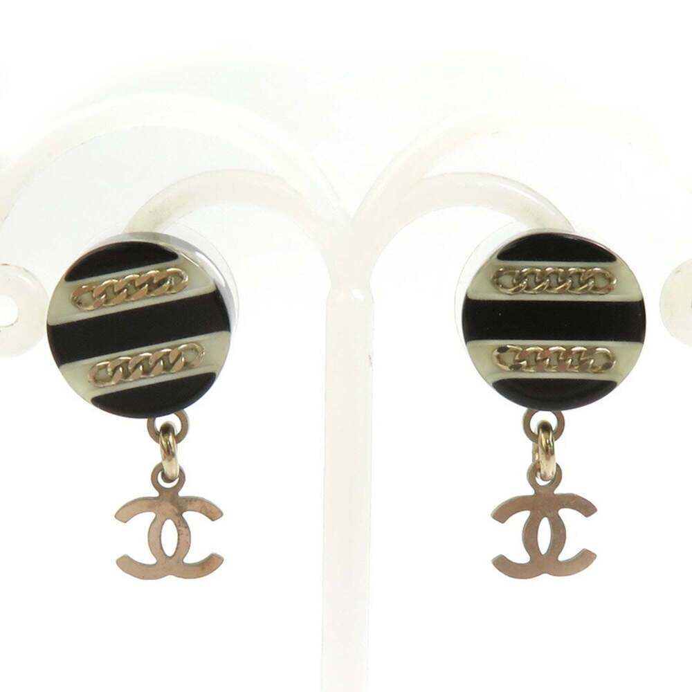CHANEL Black Earrings